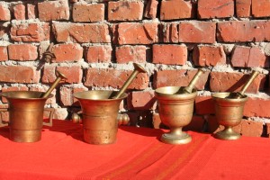 Collection bronze mortars